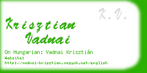 krisztian vadnai business card